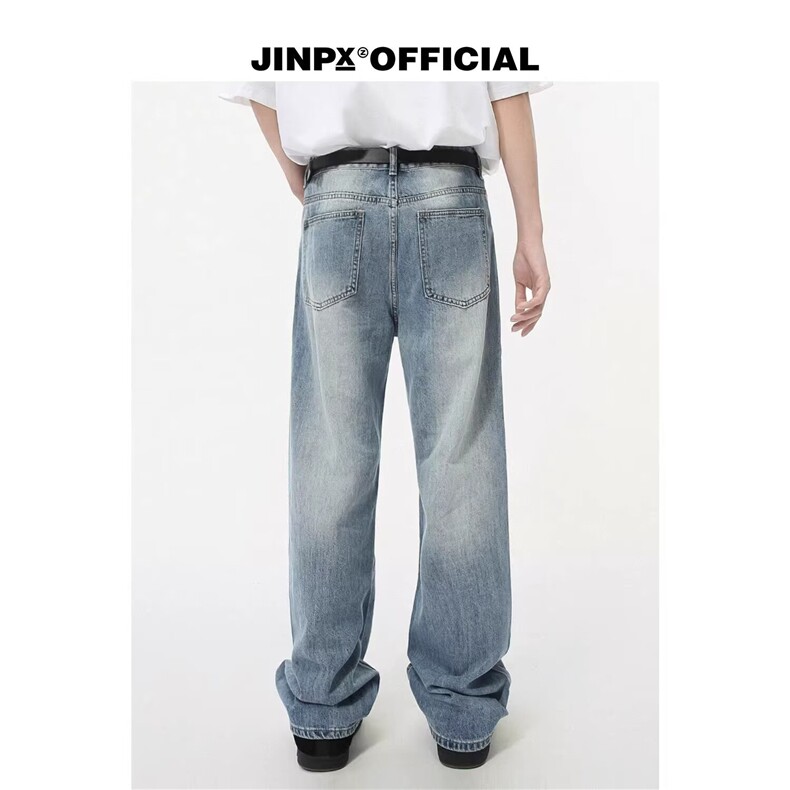 1506-1/NK8991/P48日本冈山进口浅蓝微喇牛仔裤男装,男装牛仔裤,星座1506-1