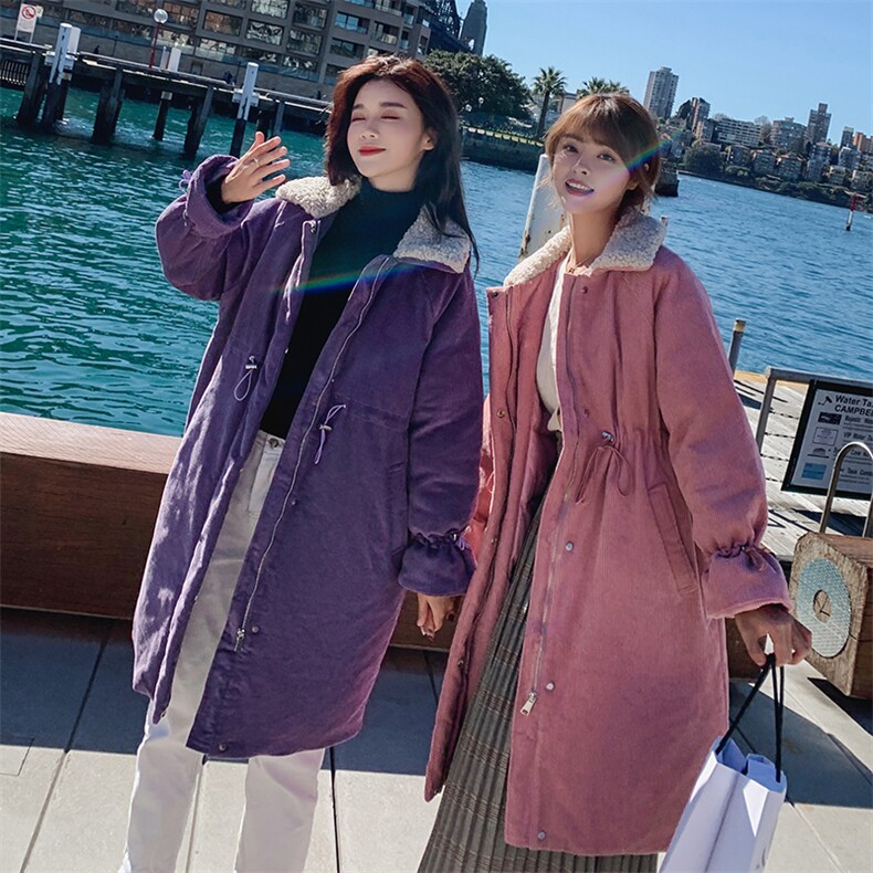 现货！羊羔毛拼接灯芯绒棉衣浙宝163-812,女装棉衣/棉服,拾菱