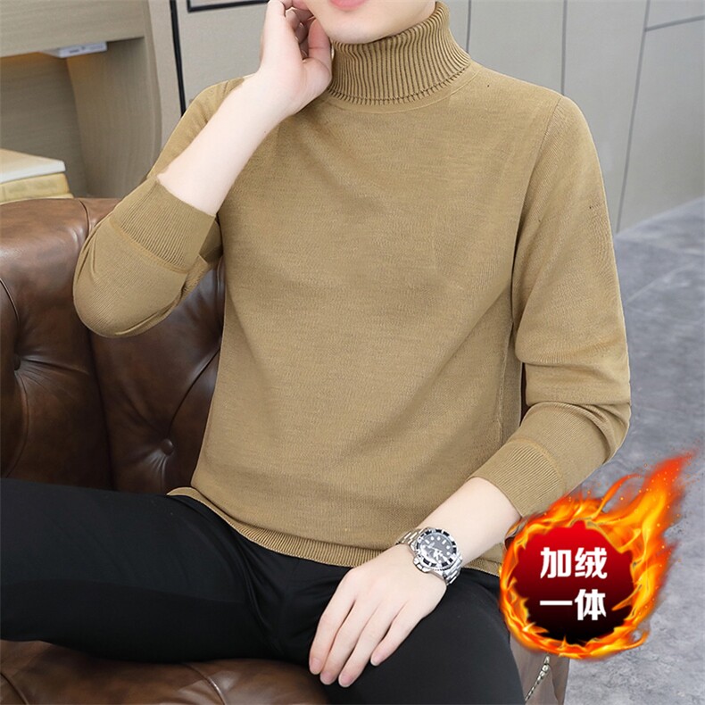 1018-1-M669-P26跑量款男士时尚帅气高领一体绒针织衫毛衣加绒,男装针织衫/毛衣,星座1018-1​