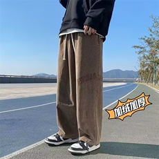 灯芯绒裤秋冬加厚加绒潮牌美式复古休闲阔腿裤K0914-P38加绒43，男装休闲裤，星座308B-1