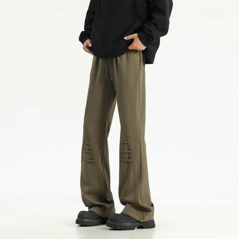 个性设计微喇西裤美式高街高个子微喇休闲西裤504-K212-特P30，男装西裤，星座504