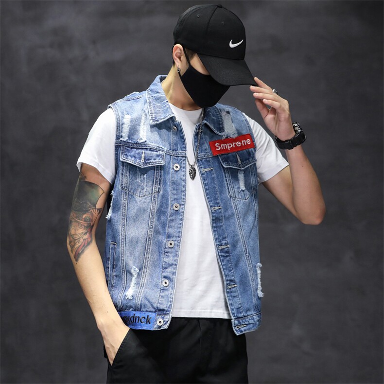 春夏季牛仔马甲男士修身坎肩外套背心马夹XZ1112-816-P55，男装背心/马甲，电商B223（原星座515-1）