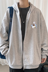 KS21239-P38 加绒-P43 连帽开衫卫衣男运动外套大码班服图片