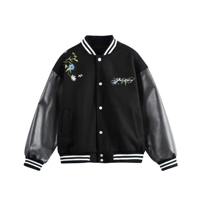 1506/QW9290/P44春秋新款美式棒球服夹克休闲潮牌外套男黑色,男装夹克,星座1506