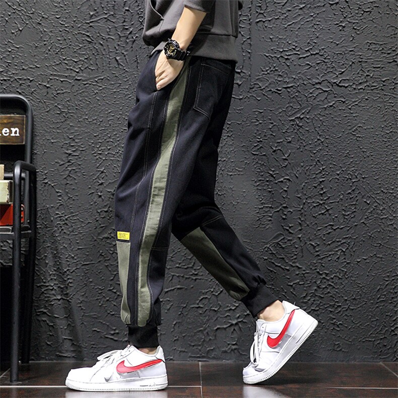 黑墙黑色秋季男潮流束脚大码休闲裤A061-K1988-P45100%棉,男装休闲裤,电商A061