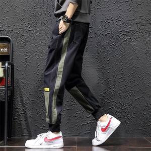 黑墙 黑色秋季男潮流束脚大码休闲裤A061-K1988-P45 100%棉图片