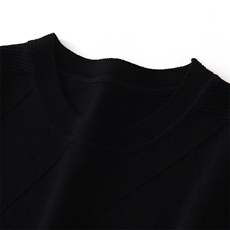 2025夏季男士圆领纯棉针织衫短袖T恤菱形青年打底衫薄款上衣，男装T恤，牧绒家园高端店