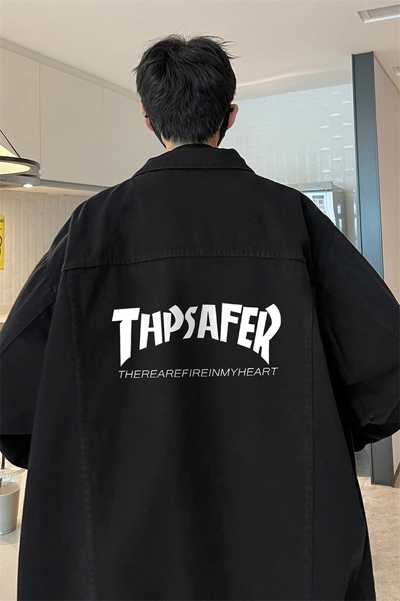 牛仔夹克男大码牛仔外套男茄克NJ77007-P60加绒款-P75,男装夹克,电商A040