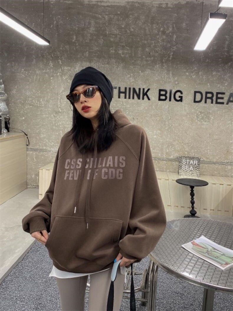 时尚休闲潮流加绒卫衣，女装卫衣/绒衫，泽妤