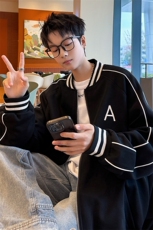 WY208/P75春装新款高品质不起球刺绣卫衣男立领棒球服潮外套，女装短外套，电商基地A050