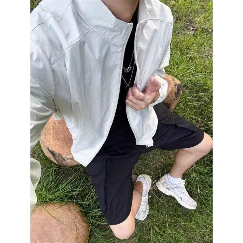 W10012-P58网图现货冰感速干防晒衣薄款立领宽松夹克运动外套,男装防晒衣,星座1608-2
