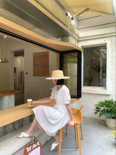 现货，领结连衣裙，女装连衣裙，DTU(6F)