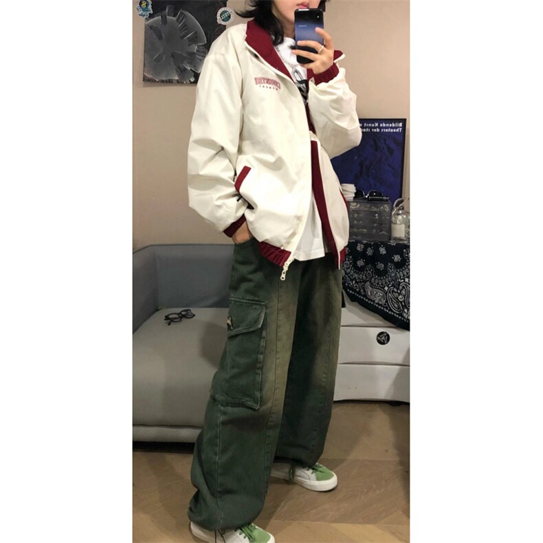 正反两穿外套男春秋季双面穿青少年运动高级感美式夹克JK5711-P70,男装夹克,星座1007（原301D）