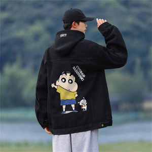 2024印花牛仔外套百搭美式夹克春秋季潮流宽松情侣衣服JK1127-P88图片