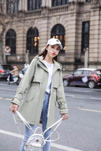 中长款水洗派克风衣时尚款，女装风衣，百变诱惑