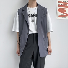 西装马甲外套男痞子帅气2021韩版夏季新款上衣百搭潮流W694-P45，男装西服，星座412-2