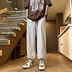 量大优供视频激光打孔速干冰丝束脚裤男XH67-特P30，男装休闲裤，电商B367