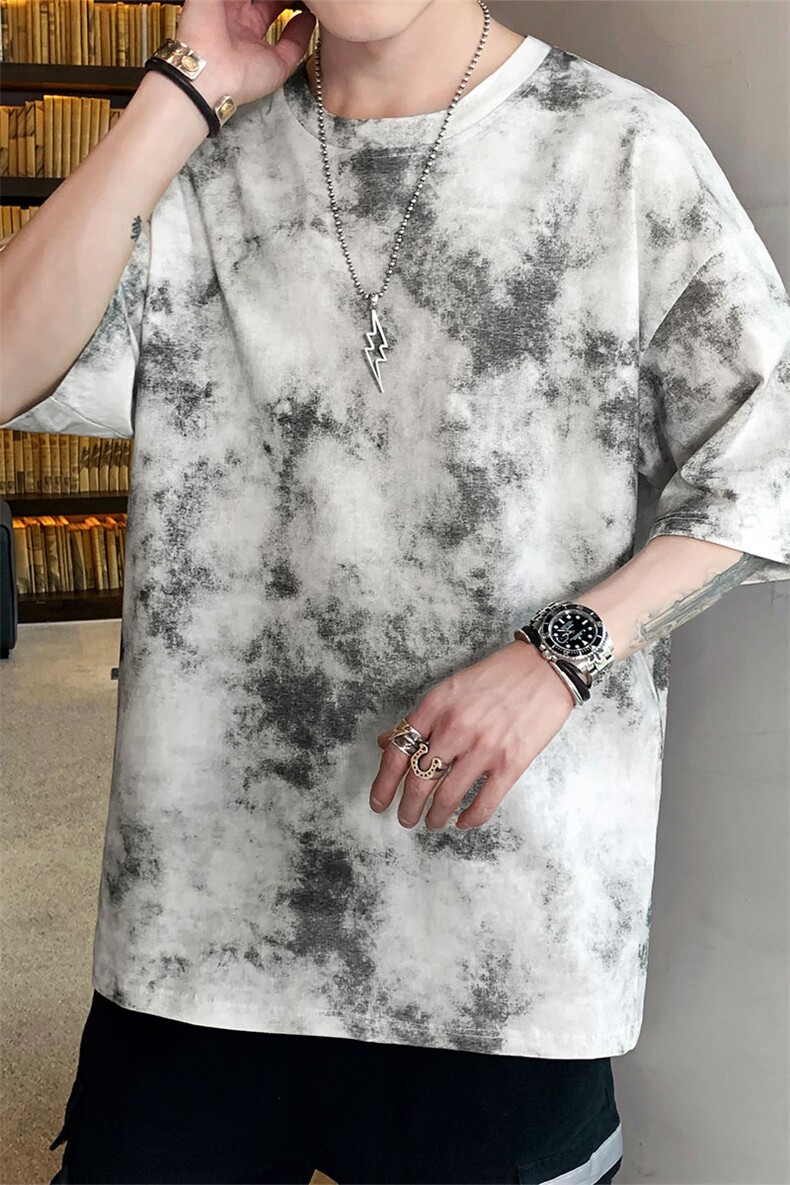 t恤男短袖新款夏季宽松五分中袖体桖上衣服纯棉半袖男潮3051-P35,男装T恤,电商A318