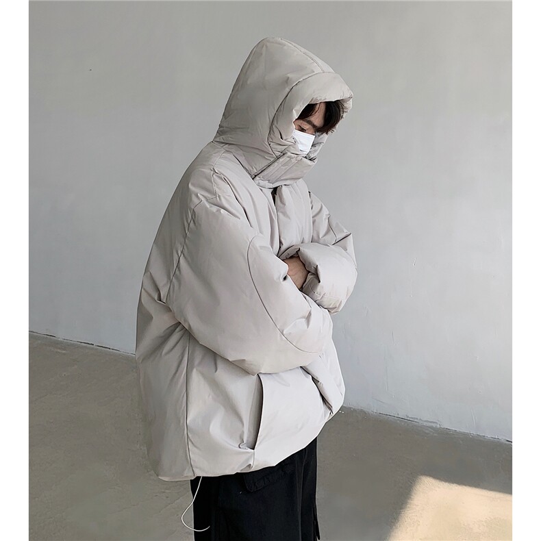 基础款工装棉服冬季情侣连帽宽松保暖外套休闲外套D387 P118图片