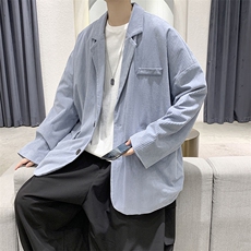 2025春装百搭灯芯绒潮流港风休闲西装外套小西服D201-DM86-P70，男装西服套装，电商D321-1