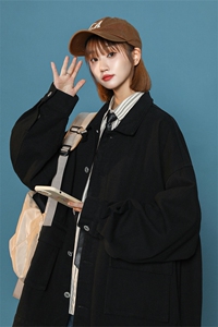 JK6089/P68春装新款中性风工装立体大口袋水洗夹克男女大码上衣图片