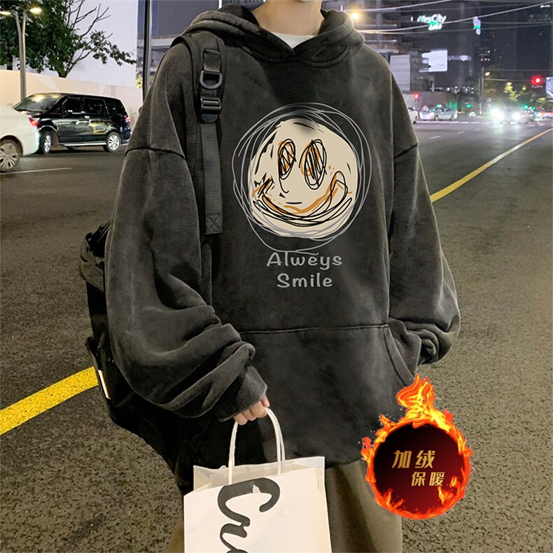 直播品质 500克重磅美式做旧水洗卫衣 SL1536-常规特P55加绒特P65图片