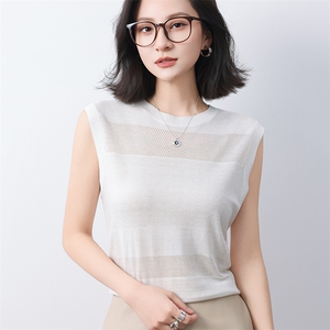 2025夏季新款纯棉内搭吊带背心女士外穿无袖一体针织打底无袖上衣图片