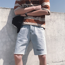 清爽休闲短裤韩版潮流五分牛仔裤情侣中裤D/，男装牛仔裤，电商D202
