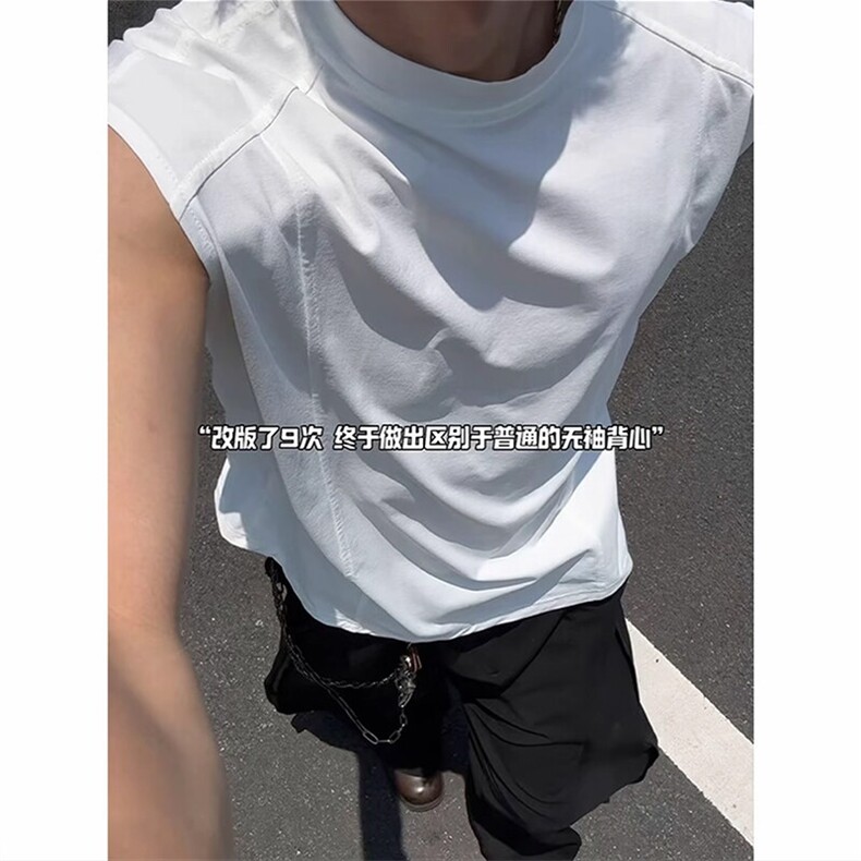 美式复古解构背心男款夏季吸汗透气健身运动坎肩B3967-特价17,男装背心/马甲,电商A007