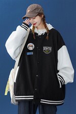 中性风2023秋季新品港风原宿潮牌印花棒球服夹克外套G86p65控78，男装夹克，A247A
