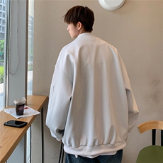 EQ320痞帅的棒球服PU皮外套男2024新款秋季飞行服夹克港风ins潮，男装夹克，电商C306-1