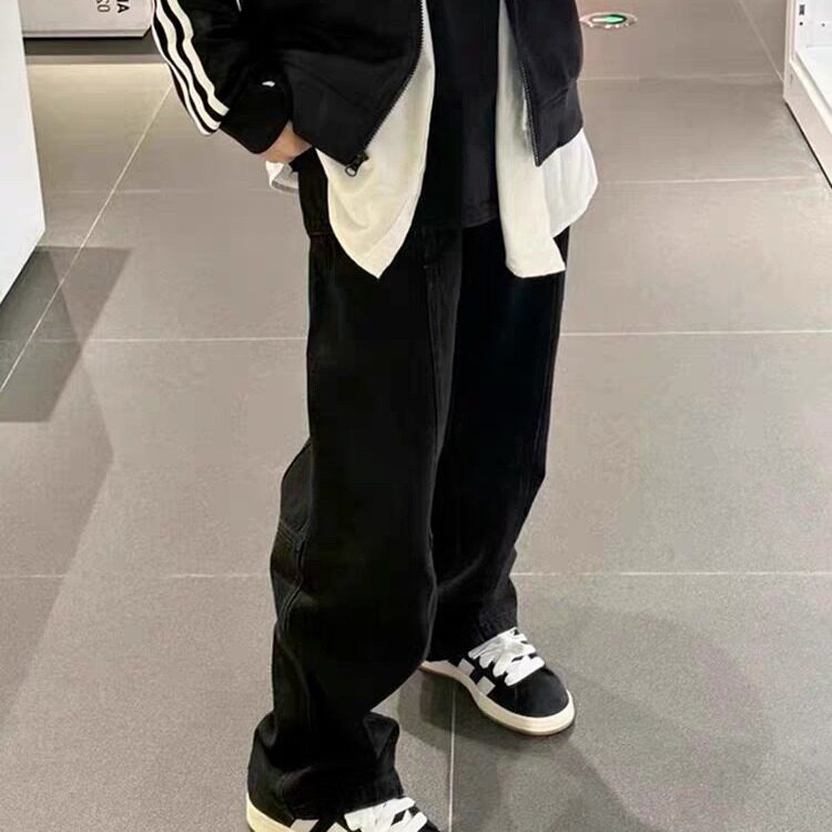 【有货】DK8679-P50新塘货美式牛仔裤男女百搭直筒微喇显瘦长裤,男装牛仔裤,星座603-2