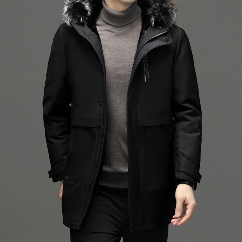 DF8018钱塘2020-2冬季厚款有帽时尚休闲简约中年男士羽绒服P350,男装羽绒服,钱塘207-2