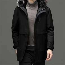 DF8018钱塘2020-2冬季厚款有帽时尚休闲简约中年男士羽绒服P350，男装羽绒服，钱塘207-2