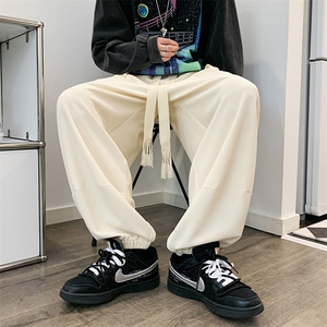 2025春夏新款华夫格束脚裤休闲裤宽松长裤运动裤卫裤男 K1035-P45图片