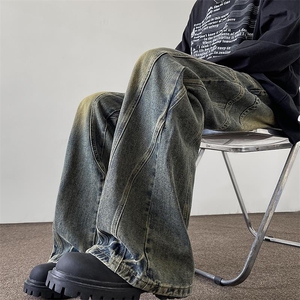 美式高街小众牛仔裤男 个性百搭休闲裤N1167/P60图片