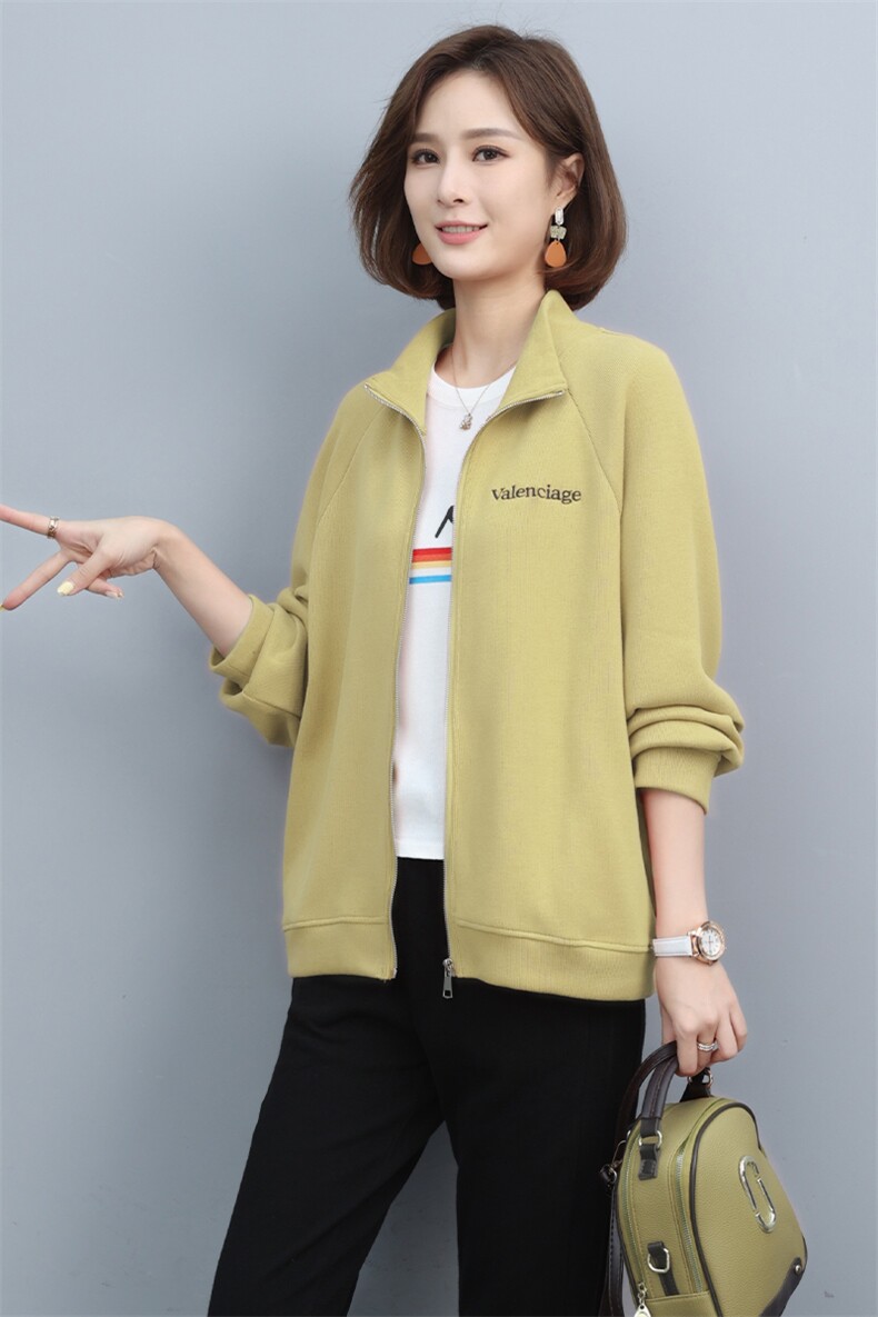 时尚休闲女装卫衣外套宽松显瘦中长款运动夹克上衣,女装卫衣/绒衫,3200格调