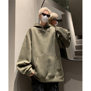 抖音得物重磅420克高品质 二开麂皮绒连帽卫衣宽松外套JP001特P33图片
