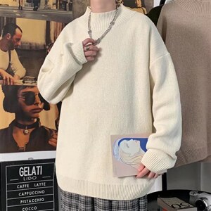 大码S-3XL 毛衣秋季休闲宽松长袖圆领针织衫冬季上衣  M360-P40图片