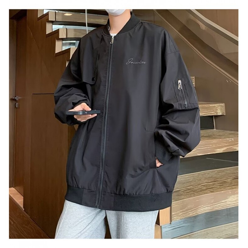 美式棒球服外套男士秋季新款高街痞帅青少年飞行员夹克J658-P65,男装夹克,星座1001-1