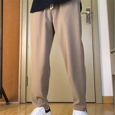 夏季新款垂感西裤男简约设计垂感休闲裤男士直筒裤微锥百搭长裤，男装休闲裤，星座506A
