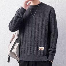 YC279-P532025冬季新款男士毛线衣圆领套头百搭加厚针织打底衫，男装T恤，电商B323A