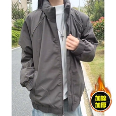 现货美式高街休闲棉衣夹克三防立领纯色户外工装加厚棉服外套，男装夹克，电商A486