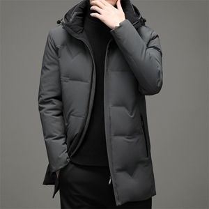冬装新款中长款休闲羽绒服中年男士连帽可卸外套SNNYR862026-P310图片