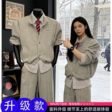 C316SY9950P88K9951P68卫衣拼接套装衬衫领不规则运动裤卫裤，男装休闲裤，电商C316