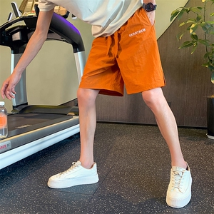 社会小伙夏季男士刺绣冰丝裤时尚潮流短裤男薄款五分裤C208-6765图片