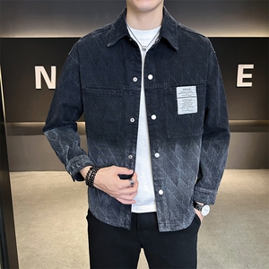 秋季新款衬衫式牛仔夹克外套男B321-2526-P115图片