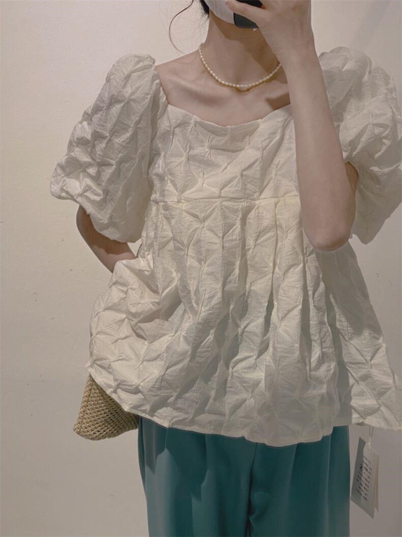 肌理感娃娃衫，其它，驿谷