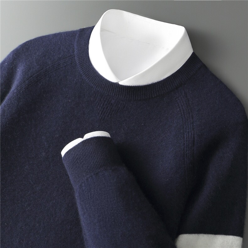 2025年秋季新款百搭男士套头衫，男装针织衫/毛衣，绒誉暖羊绒