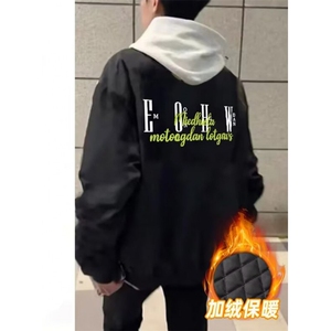 字母印花飞行员夹克男女春秋宽松百搭薄款棒球服外套 JB2118图片